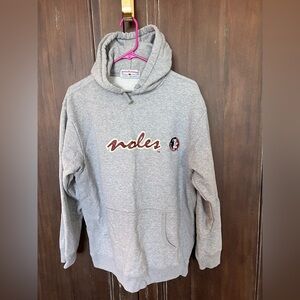 Gray Embroidered Hoodie with FSU Noles logo